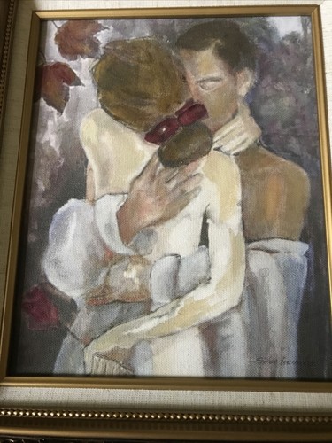 Sylvia - Painting - Embrace - Rose - Love - Original - Art - Romance - Picture 2 of 7
