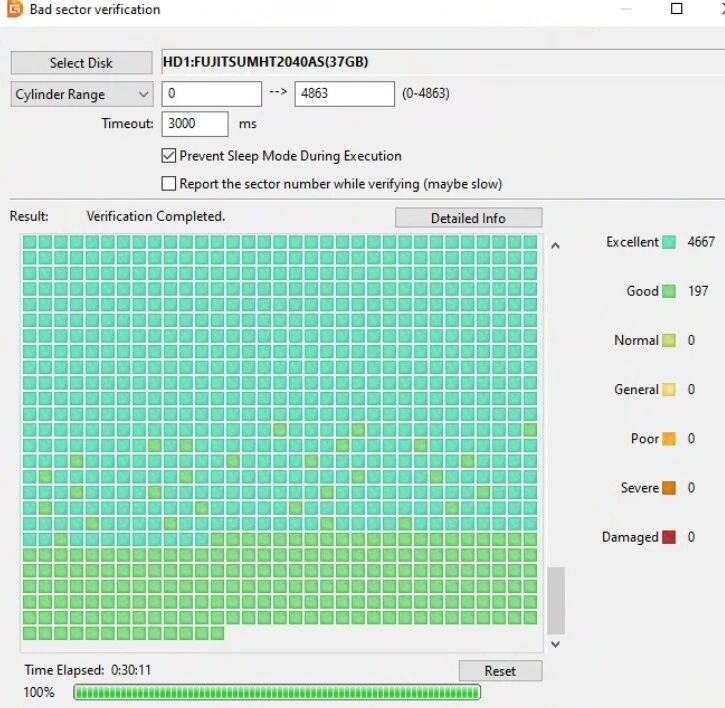 Fujitsu MHT2040AS , 2.5" HDD , 40 GB, 44-Pin IDE/PATA/ATAPI-6 , tested w/ pics - Image 2 of 4
