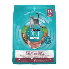 Purina ONE Plus, Uniary Tract Health Formula Dry Cat Food, Chicken, 16 lb Bag 2.50 per pound