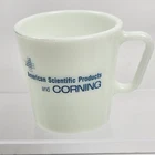 VTG PYREX CORNING and American Scientific Products COFFEE MUG Slant Handle 1410