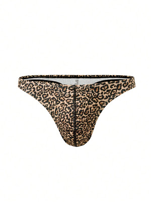 Men's Leopard Animal Cute Sexy Rave Swim Swimwear Cheeky Thong Bottoms