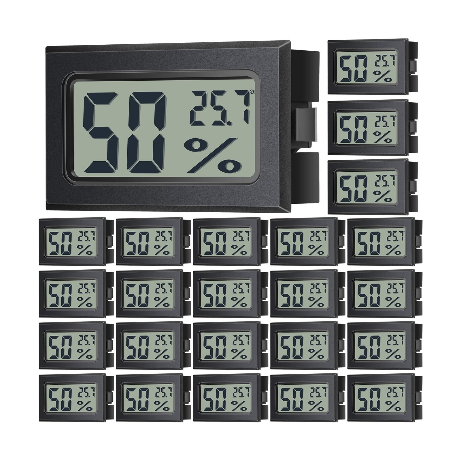 Kanayu 24 Pack Mini Digital Hygrometer Thermometers Indoor Humidity... Fast Ship