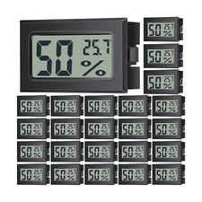 Kanayu 24 Pack Mini Digital Hygrometer Thermometers Indoor Humidity... Fast Ship