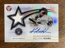 Keston Hiura 2022 Topps Pristine Slice Of A Star Auto Jersey Patch Brewers