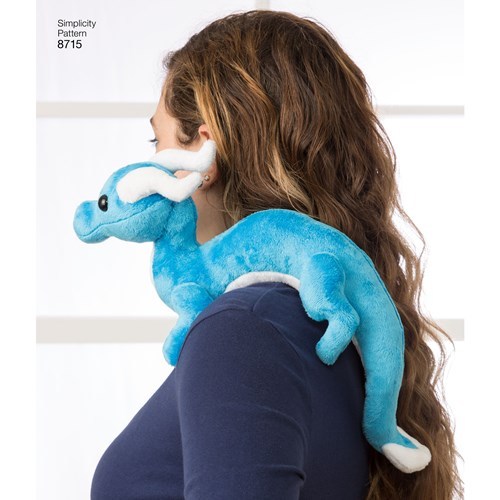 Simplicity Sewing Pattern 8715 Soft Stuffed Toy Dragons Wing Mane Variations - Picture 4 of 8