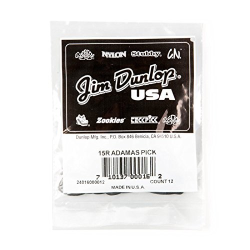 Jim Dunlop 15R Adamas Guitar Picks - 12 Premium Durable Picks for Musicians 