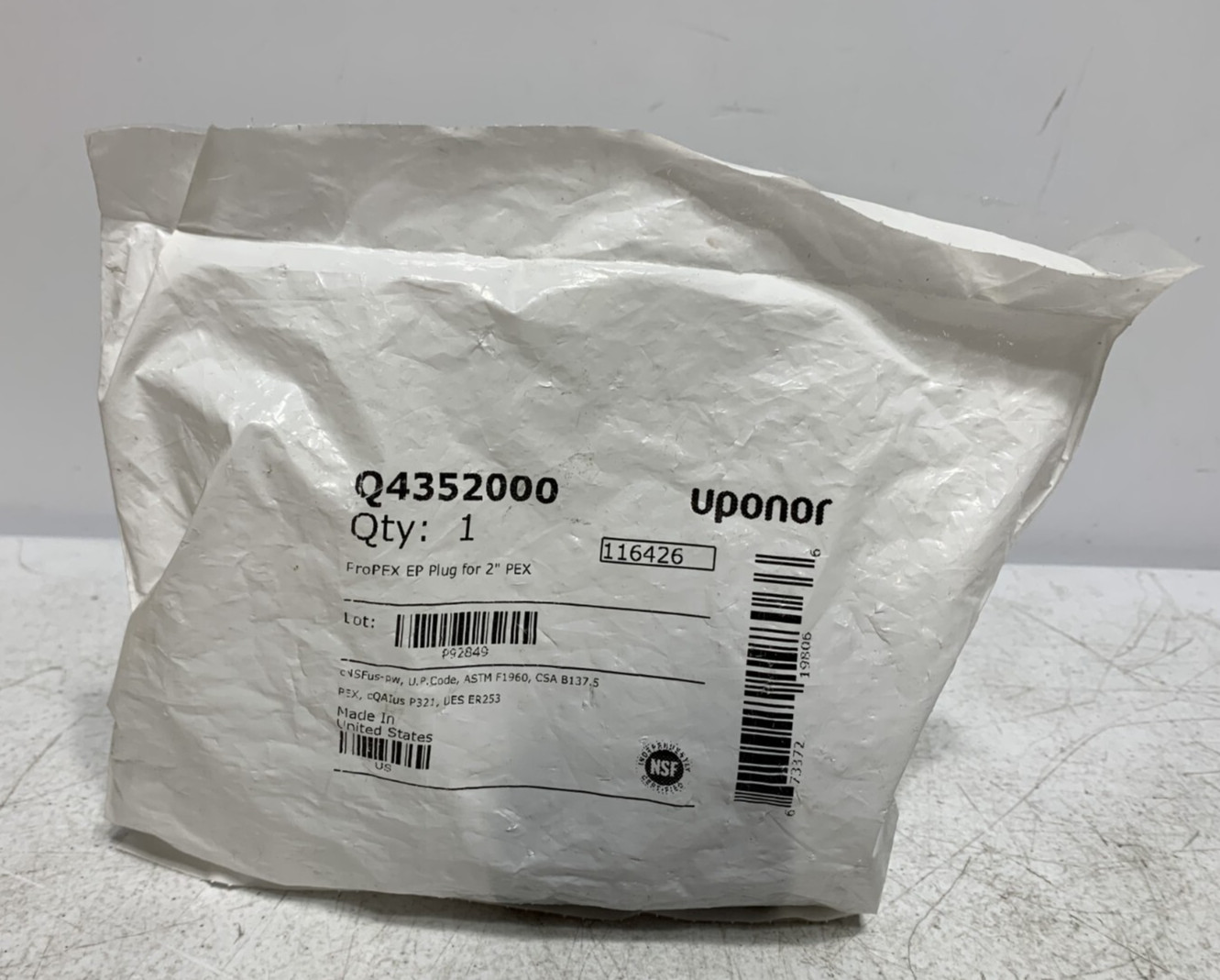 Uponor Q4352000 ProPEX EP Plug for 2