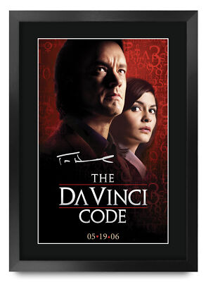 The Da Vinci Code Filmplakat signiert gedruckt Autogramm A3 gerahmt Memorabilia