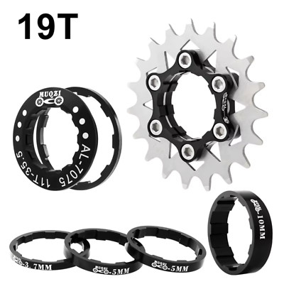 Bicycle Single Speed Conversion Kit Cassette Cog Gear Alloy Spacer Set Road MTB