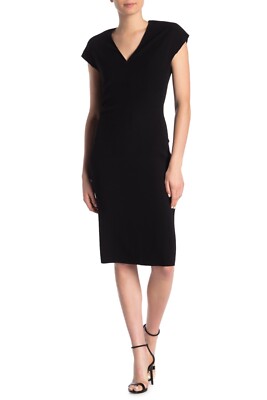 NWT $345 Vince V-Neck Cap Sleeve Pencil Dress in size 0!