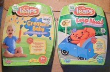 Lot of 2 Leap Frog Little Leaps Games-Creative Baby  Leap Ahead-NEW/Sealed-2006