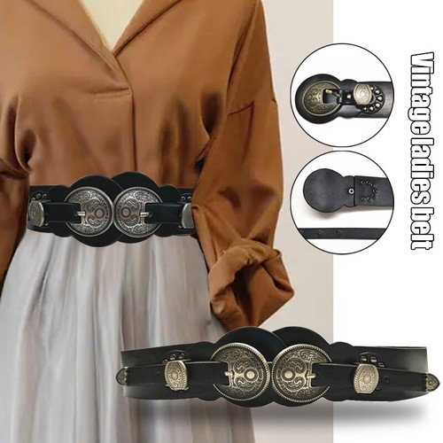 Women Retro Medieval Metal Leather 