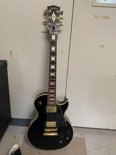 Electric Guitar Laid Back Les Paul Custom Black Solid Body