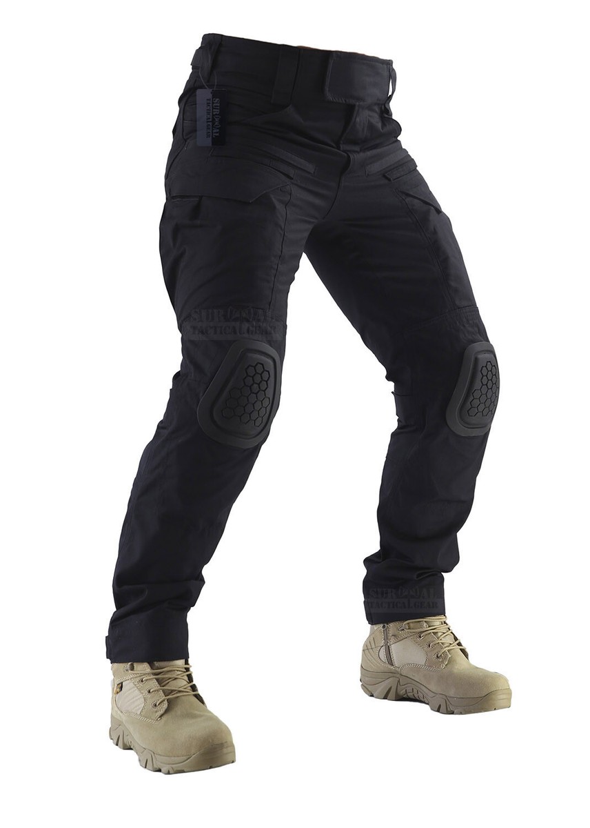 Tactical Pants With Knee Pads Army Ripstop Combat Camo