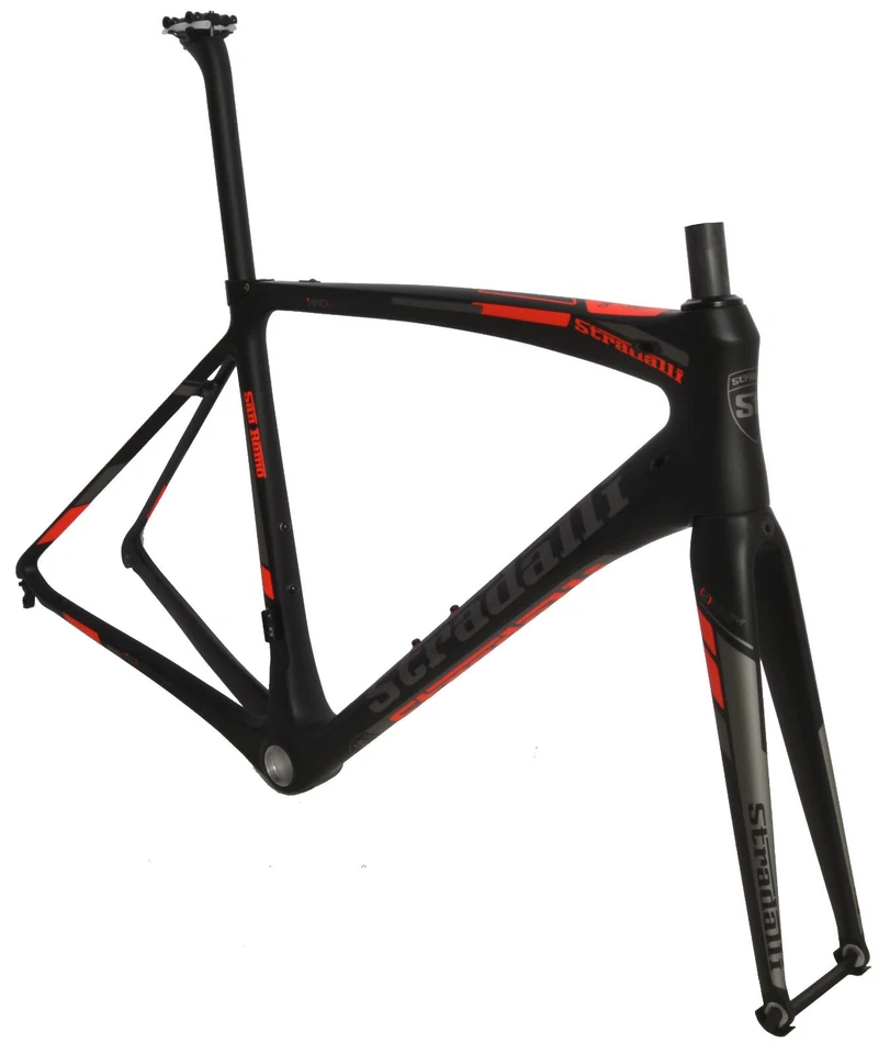 47 S STRADALLI SAN REMO CARBON FIBER ROAD BIKE FRAMESET FRAME RED GREY BB30 - Image 2 of 4