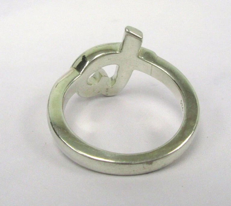 Anillo Tiffany & Co. Paloma Picasso Corazón Amoroso Diamantes Plata de Ley Foto 4 de 4