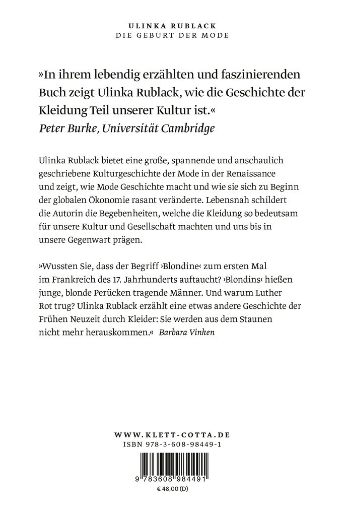 Thumbnail - Die Geburt Der Mode | Ulinka Rublack | 2022 | Deutsch