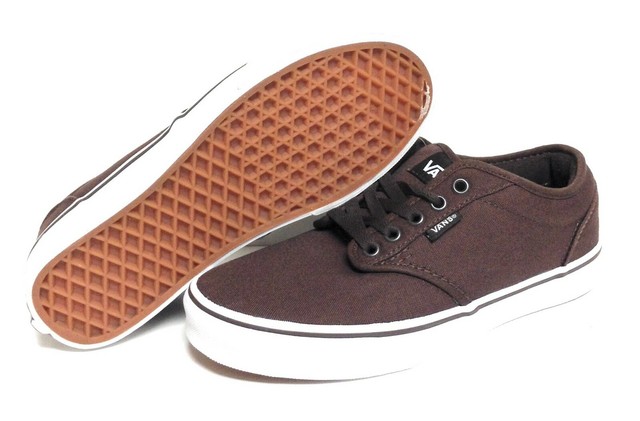 brown canvas vans