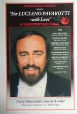 PER LUCIANO PAVAROTTI, CON AMORE - BROCHURE RICORDO - 14 FEB 2008