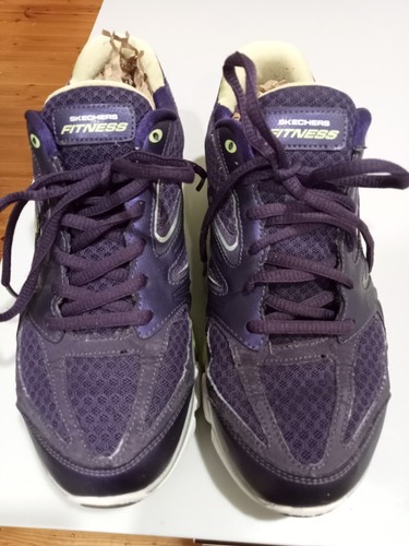 ladies Skechers US size 7 Purple and lime lace ups - Picture 4 of 8
