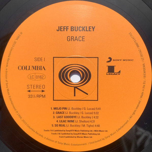 Jeff Buckley - Grace (LP, Album, RE, 180) (Mint (M)) - 2673816657