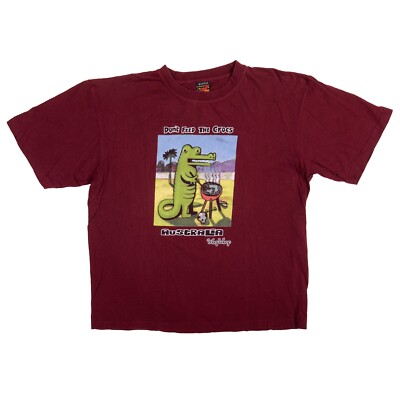 Vintage Barcoo Australia Don't Feed The Crocs Woop Woop T-Shirt Adult Size Large