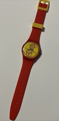 ? Vintage 1993 GR115 Dot Chair Swatch Watch 34mm Gents 93  display picture 3