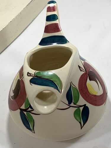 Vtg Purinton Pottery Handpainted MCM Pitcher 60s Apple & Leaf Dutch Jug 6” X 8” - Picture 6 of 13