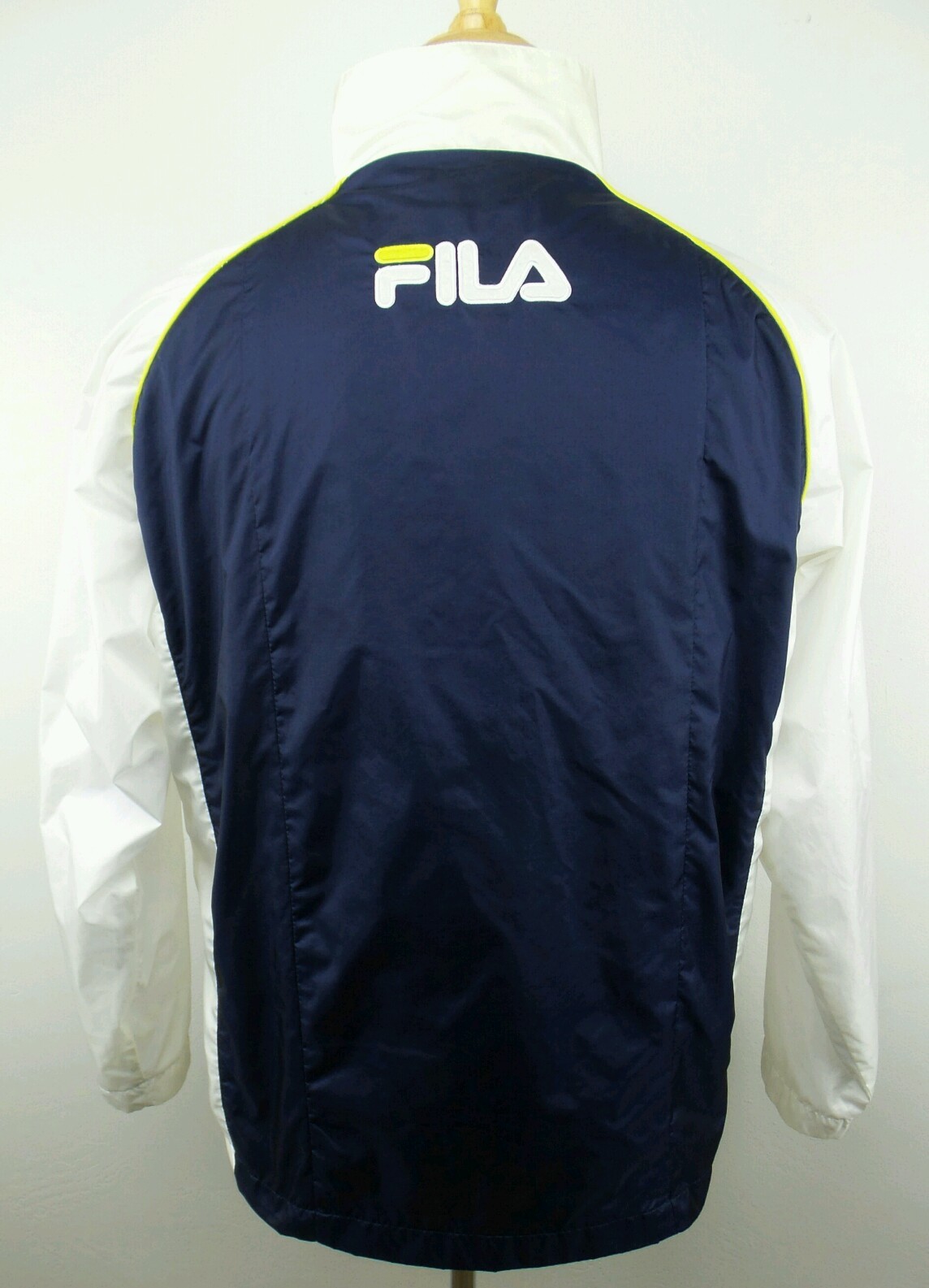Giacca a vento tennis vintage anni 90 FILA nylon full zip taglia donna grande L