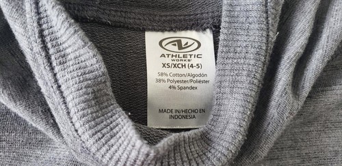 Athletic Works Girls Youth Gray Hooded Sweat Suit Size XS (4-5) - Picture 8 of 13