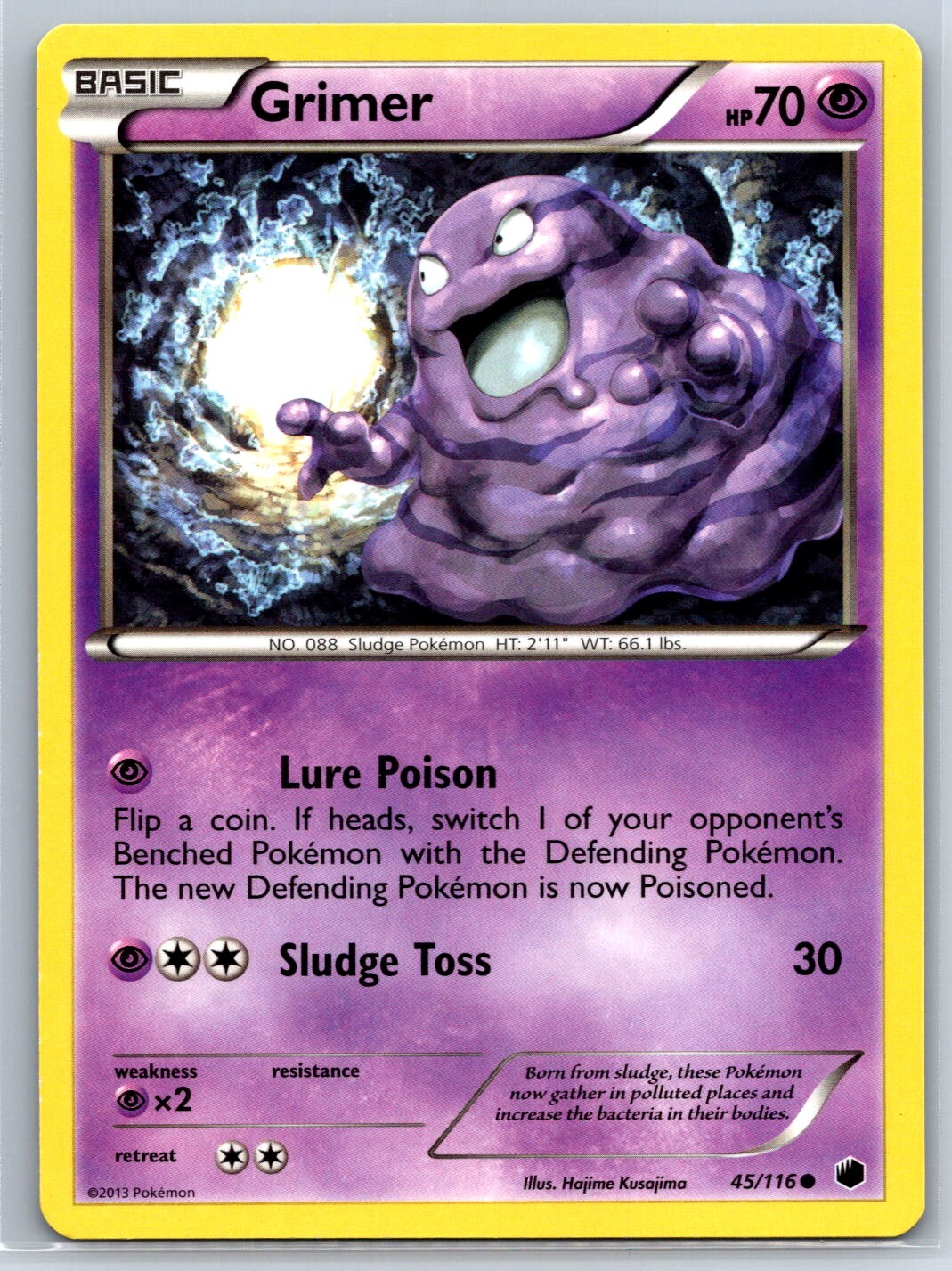 Grimer - BW Plasma Freeze 45/116 Hajime Kusajima Pokemon 151 Card NM
