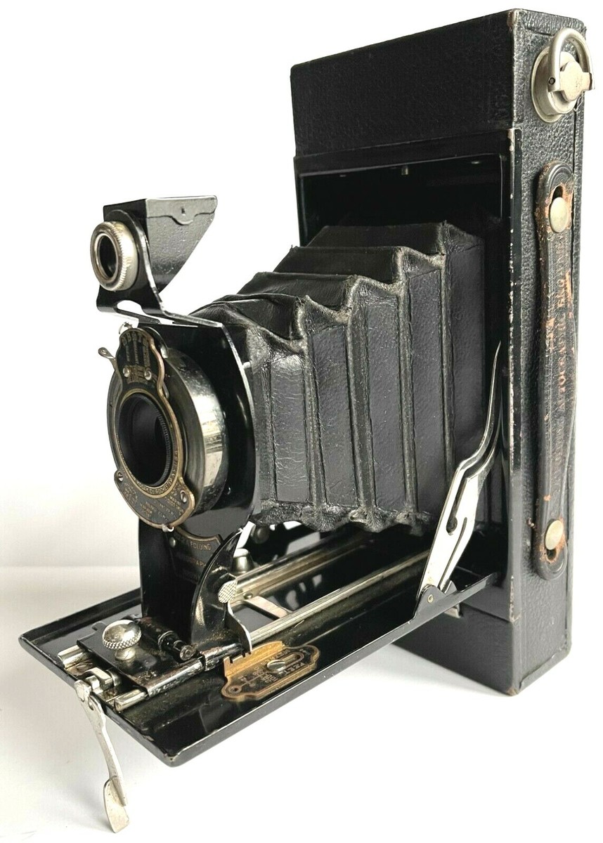 ヴィンテージ蛇腹Eastman Kodak 二眼レフカメラ外観革張傷無機能動完動 ヴィンテージ蛇腹Eastman Kodak 二眼レフカメラ外観革張傷無機