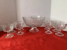 PRINCESS HOUSE Fantasia Serving Compote Pedestal Stemmed Bowl and 8 Dessert Cups
