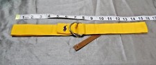 Vintage Polo Ralph Lauren Pony Nylon Ring belt Yellow Size M