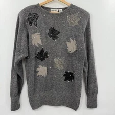 Vintage Cristina 80's 90's silk wool angora blend sweater large