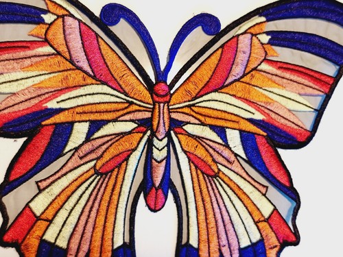 DIY Multi-Colour Purple Butterfly Patch Sew On Embroidery Craft Fashion Design - Picture 4 of 6