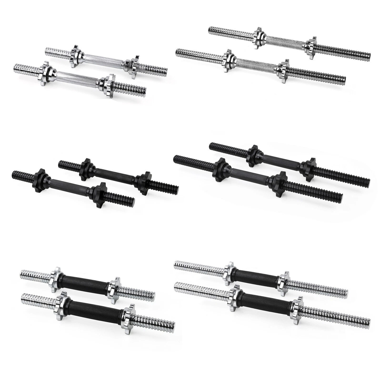 XPRT Adjustable Dumbbell Handles 14"/19.5" Chrome/Black/Rubber 1" Plate Gym Set
Opens in a new windo