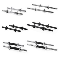 XPRT Adjustable Dumbbell Handles 14"/19.5" Chrome/Black/Rubber 1" Plate Gym Set