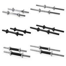 XPRT Adjustable Dumbbell Handles 14"/19.5" Chrome/Black/Rubber 1" Plate Gym Set