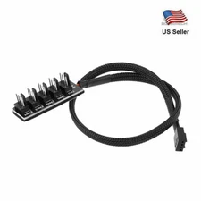 4-Pin TX4 PWM CPU Cooling 5 Fan/Case Splitter Adapter Power Cable