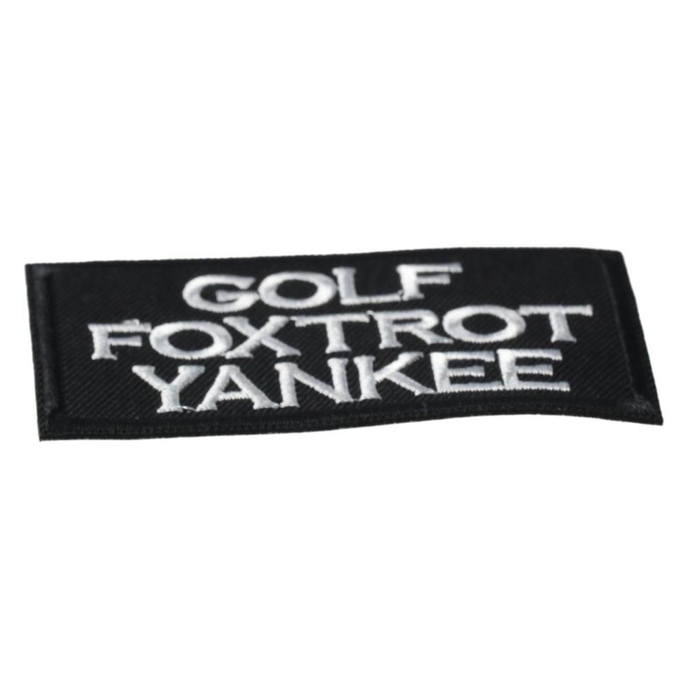2PCS Black Golf Foxtrot Yankee Patch Embroidered for Embroidered Patch