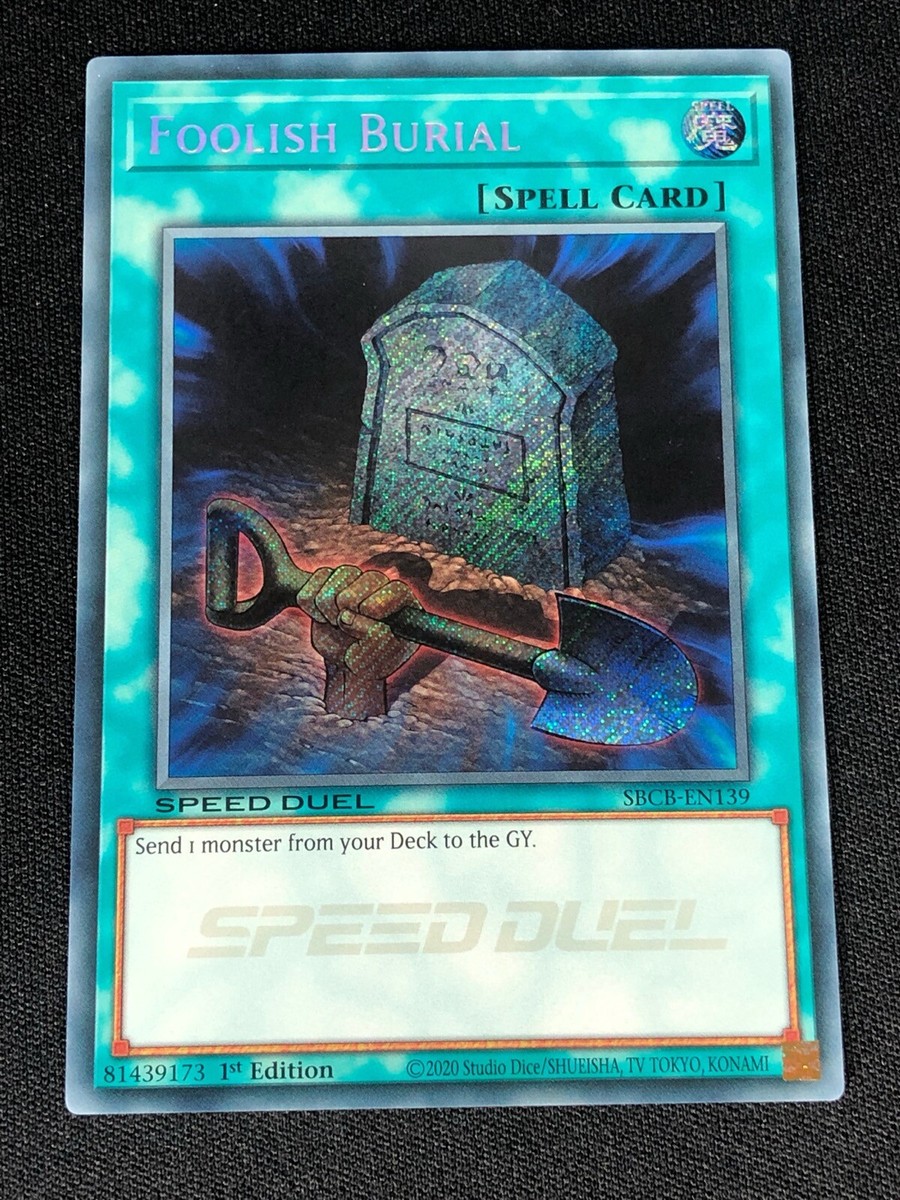 yugioh cards like foolish burial SBCB-EN139 1ST SECRET (NM) An individual card from the Yu Any other splashable card that