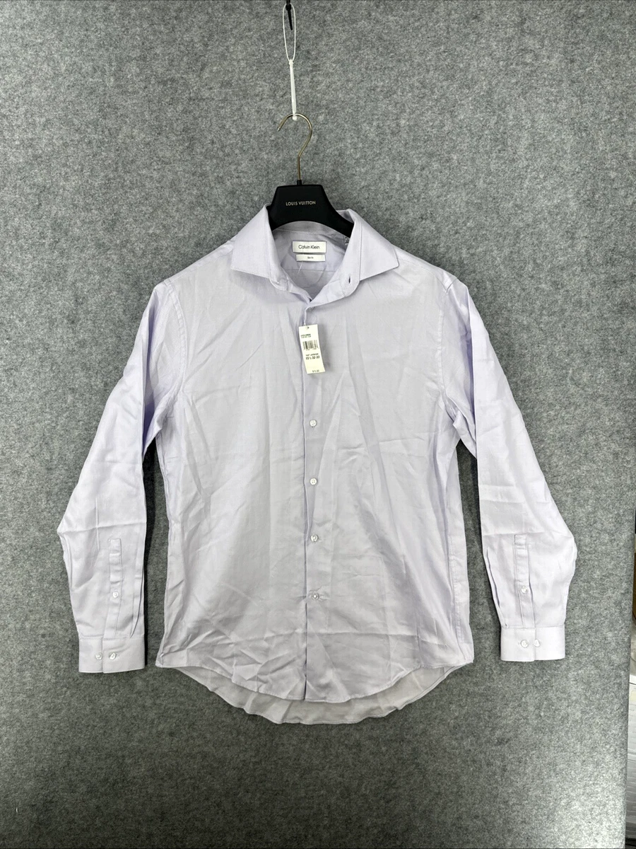 Calvin Klein Slim 100% Cotton Dress Shirts for Men for sale | eBay