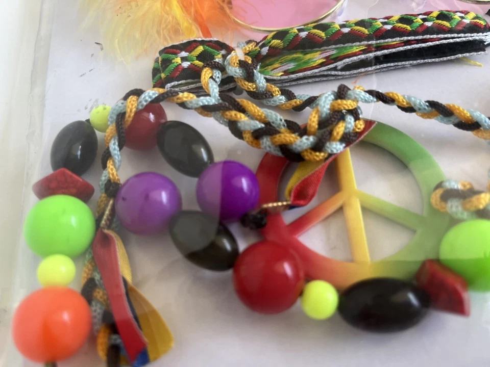 Jacobson Hat Company Hippie Costume Set Glasses Headband Earrings - Image 4 of 4