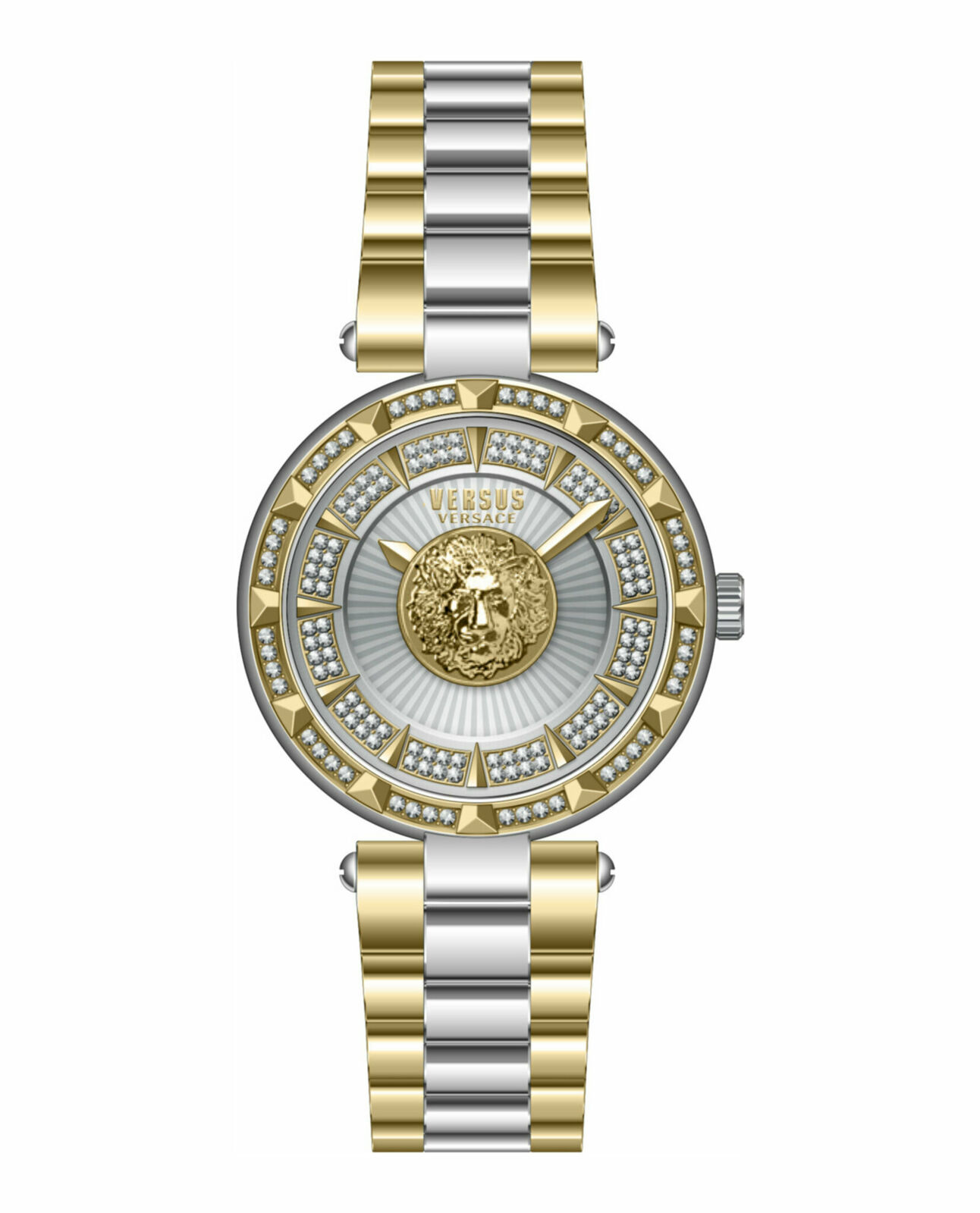 Versus Versace Womens Silver 36 mm Sertie Crystal Watch  VSPQ16621