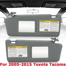 For 2005-2015 Toyota Tacoma Gray Sun Visor Left Driver Right Passenger Sunshade