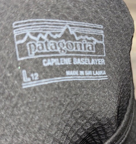 Patagonia Capaline Base Layer Kids Long John’s Size Large 12 Black - Picture 4 of 6