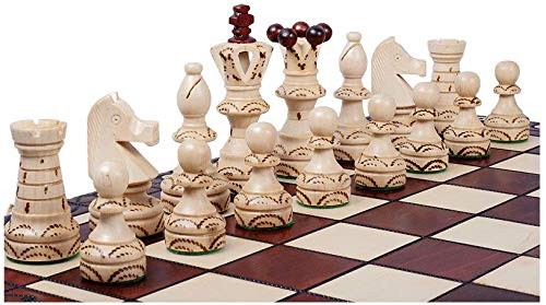 Wooden Chess Pieces Embassy- Felted, Weighted, Nice Looking - Chessmen ONLY - Picture 1 of 2