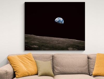 NASA Apollo 8 Earthrise 1968 Photo Lunar Photography Decor Fine Art Print