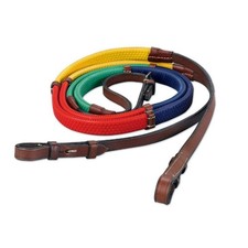 Kincade Regenbogen Zügel mit Haken Nieten - Braun/Multi